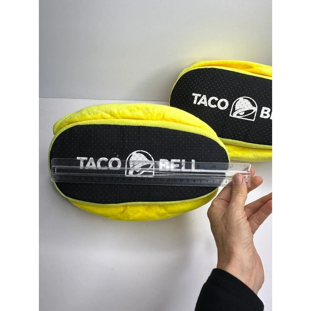 Taco Bell slippers Rare Plush Novelty Measure 11